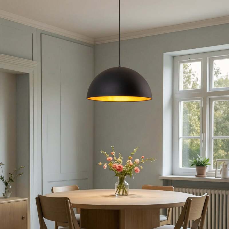 ROYALTECH Hängeleuchte Lipeo Pendelleuchte Lampe dimmbar schwarz gold Ø50cm - 8682835454627