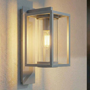 B-Ware Lucande Außenwandleuchte Ferda LED Gartenlampe Wandleuchte dimmbar grau IP44