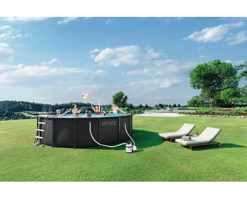 Intex Aufstellpool Framepool-Set Ultra XTR Ø 488cm rund Handtuchheizkörper - 6941057431611