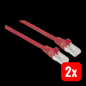 B-Ware Intellinet RJ45 Patchkabel CAT 6a S/FTP 20m Netzwerk Kabel halogenfrei rot 1 St.