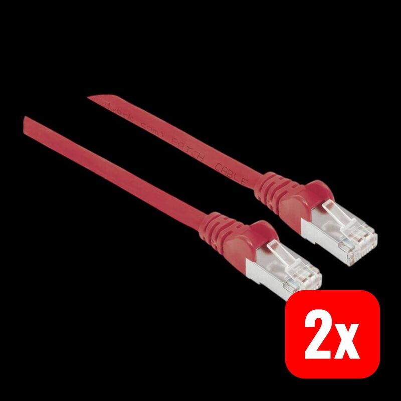 Intellinet RJ45 Patchkabel CAT 6a S/FTP 20m Netzwerk Kabel halogenfrei rot 1 St. - 0766623737098