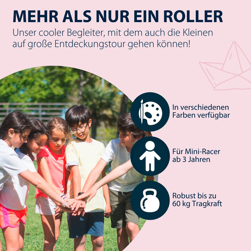 HUDORA 180 AdvancedJunior rosé Roller City-Roller Kinderroller Klapproller - 4005998142240