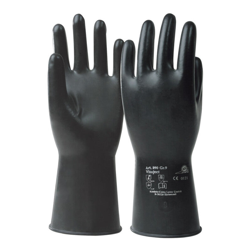 Honeywell Chemikalienschutzhandschuh Vitoject 890 Größe 9 schwarz AQL 0,65 350mm - 4008198789093