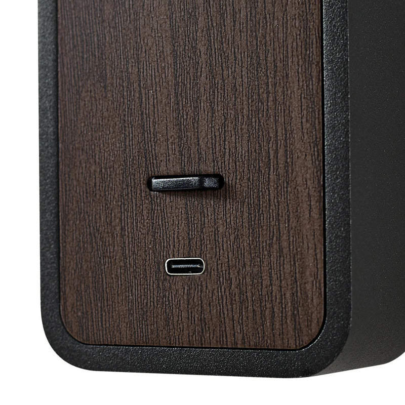 Lindby Wandleuchte Tallis LED Lampe schwarz Holz USB-C beweglich warmweiß 3000K - 4255830903519