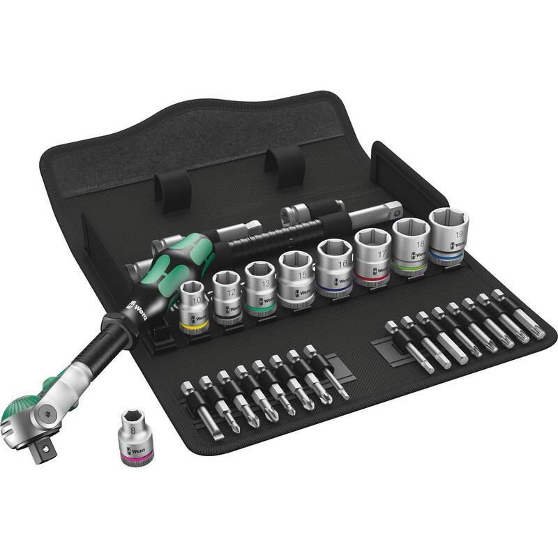 Wera Zyklop Speed Steckschlüsselsatz 3/8" metrisch 29-teilig 05004046001 - 4013288173911