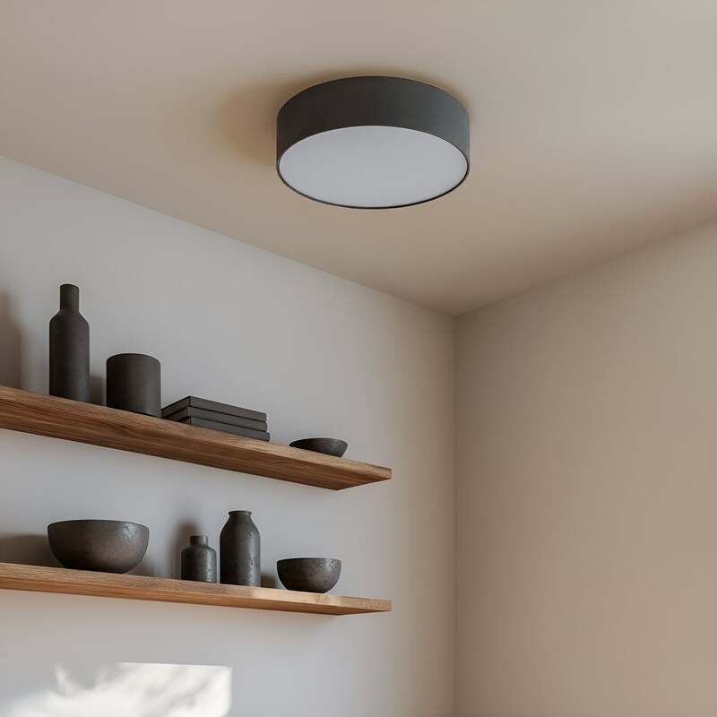Lindby Deckenlampe Sebatin Lampe Leuchte E27 LED Ø40cm grau SIEHE TEXT/FOTO - 4251096503128
