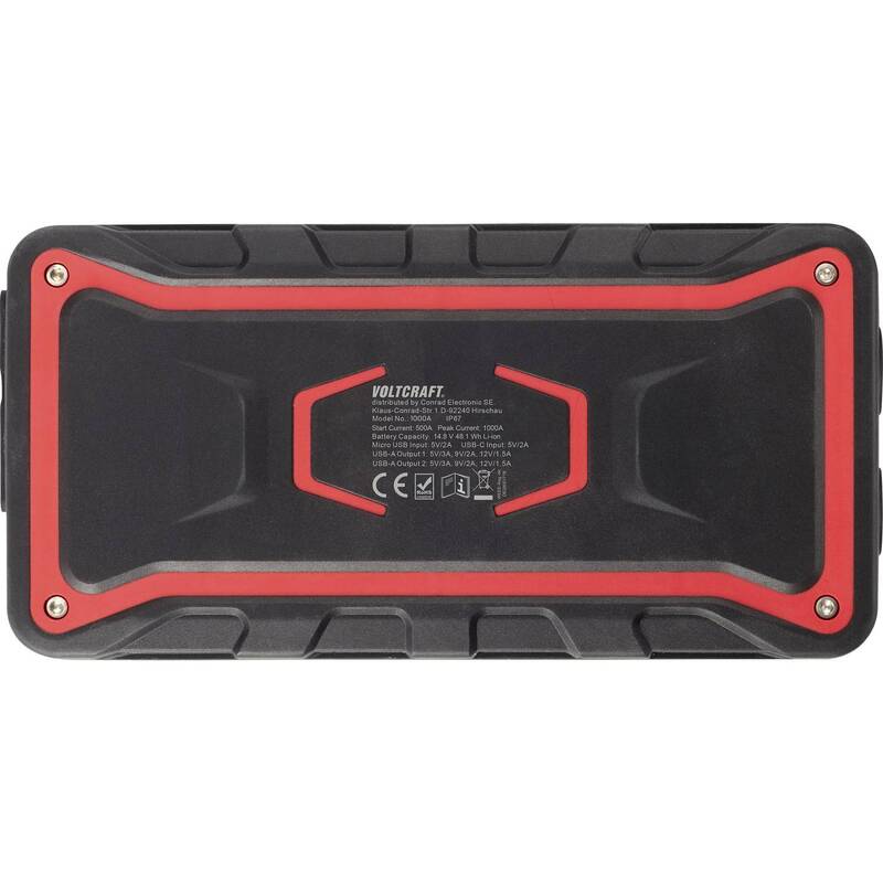 Voltcraft Schnellstartsystem 1000A VC-10637210 Starthilfe Powerbank schwarz - 4053199972289