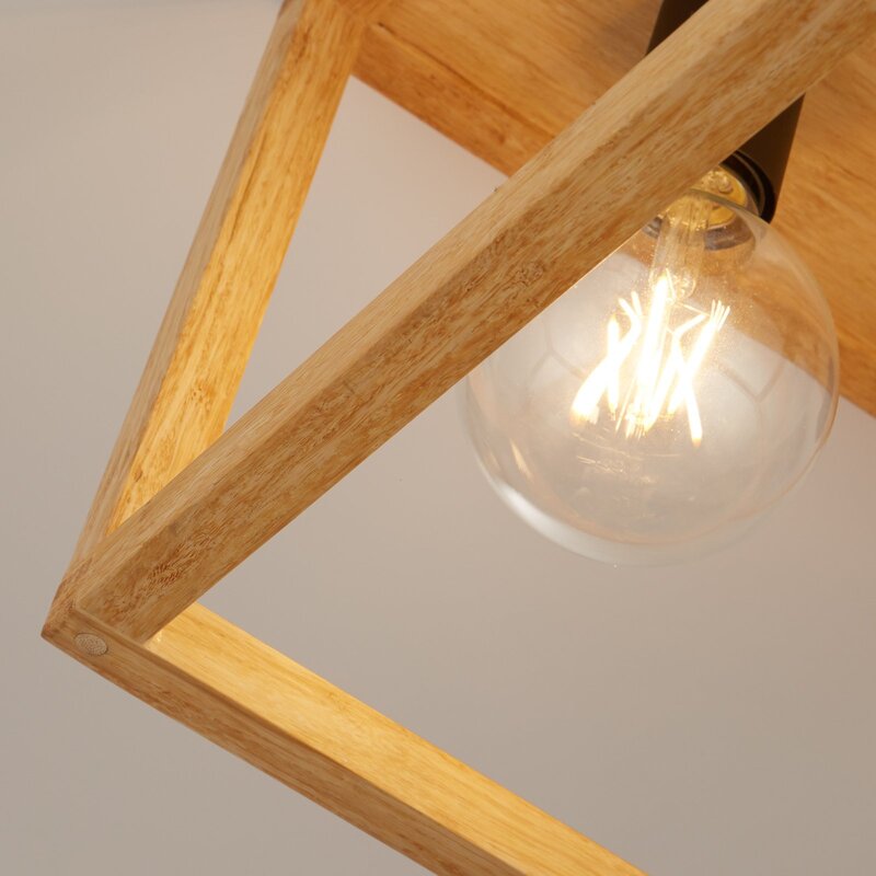 Searchlight Deckenleuchte Lampe Bambus vierflammig holz schwarz SIEHE TEXT - 5053423189369