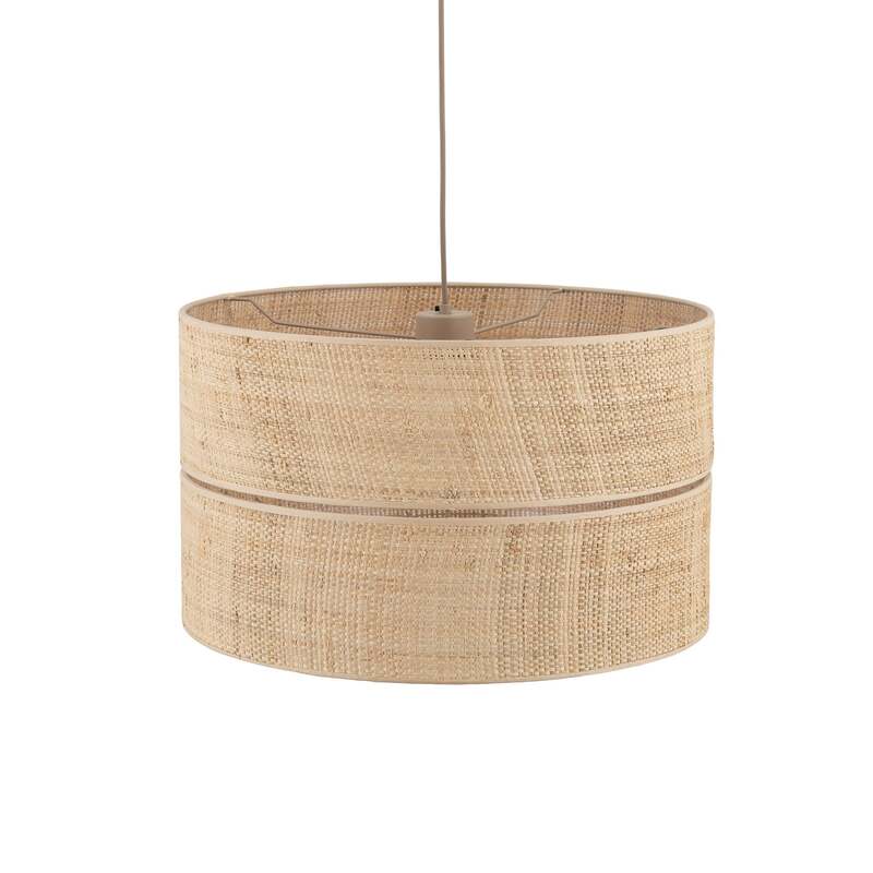 TK Lighting Hängeleuchte Calma 1-flammig LED Pendelleuchte dimmbar Bast Leuchte - 5906135116027