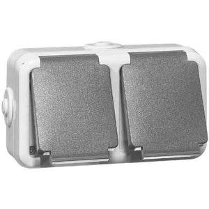 2x B-Ware PEHA Steckdose Steckdosen-Einsatz Komplett Schalter Komponente IP44 250V 2 STÜCK