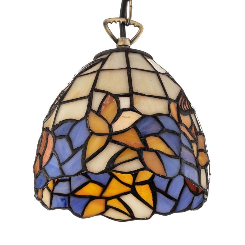 Artistar Hängeleuchte Tiffany Stil COLIBRI dimmbar Lampe bunt braun 15x13cm - 0243158701599