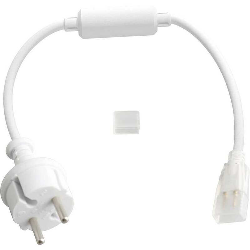 EVN Anschlusskabel Leitung Lichttechnik LED Strip Endkappe 50cm 230V 2 STÜCK - 4037293033824