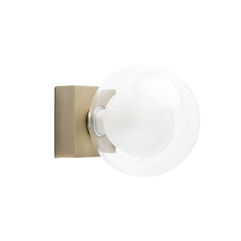 Faro Wandleuchte Wandlampe Luminosa Perla LED Antik Messing 1x G9 IP44 15x12cm - 8421776167629