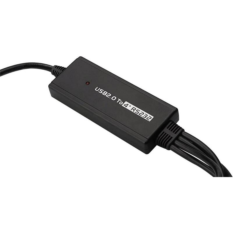 Digitus Adapterkabel Kabel USB Seriell RS232 Verbindung Schwarz 4x D-SUB-Stecker - 4016032308539