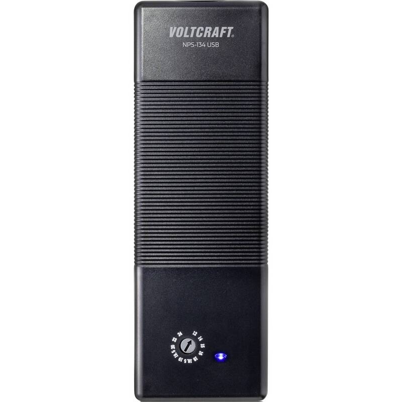 Voltcraft Notebook-Netzteil NPS-134 USB 134.5W 12-24V regelbar schwarz 189x64mm - 4064161075327