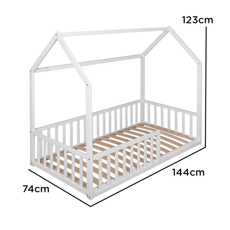 Amal II Kinderbett Julia Weiß 70x140 cm Babybett Gitterbett Möbel Buchenholz - 2000585293406