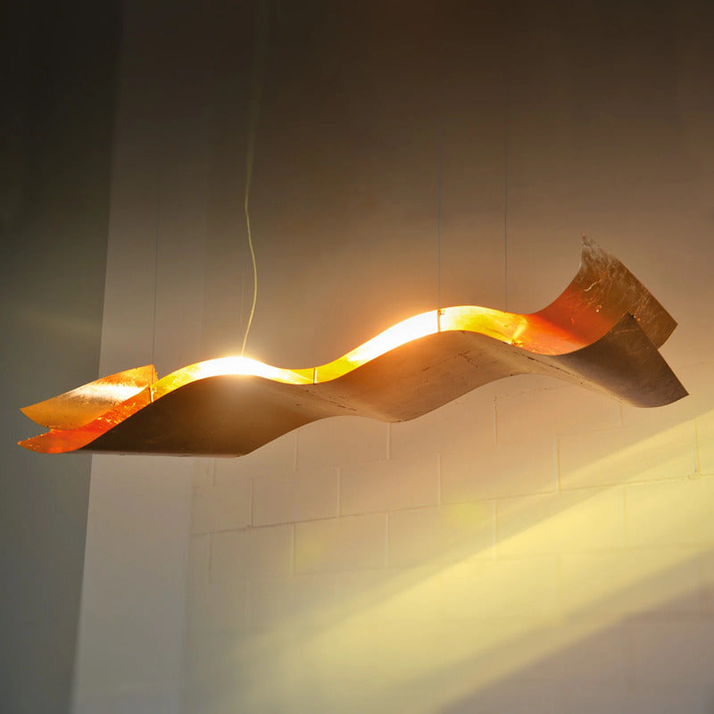 Knikerboker A Tempo Perso Blattgold-Hängelampe LED-Hängeleuchte Pendelleuchte - 5538027