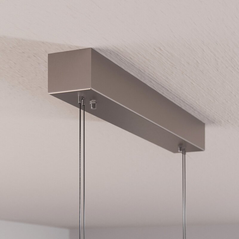 Quitani Pendelleuchte Hängelampe LED Lampe Elna Eiche Nickel 118 cm - 4251096531701