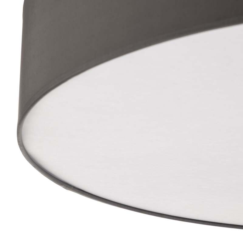 TK-Lighting Deckenleuchte Rondo grau LED dimmbar 6-flammig Metall Textil Ø 80 cm - 5901780527259