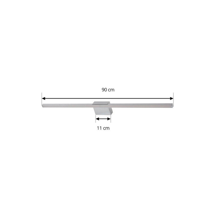Lucande Spiegellampe Wandlampe LED Chrom Metall Badezimmerleuchte 90 cm IP44 - 10020135