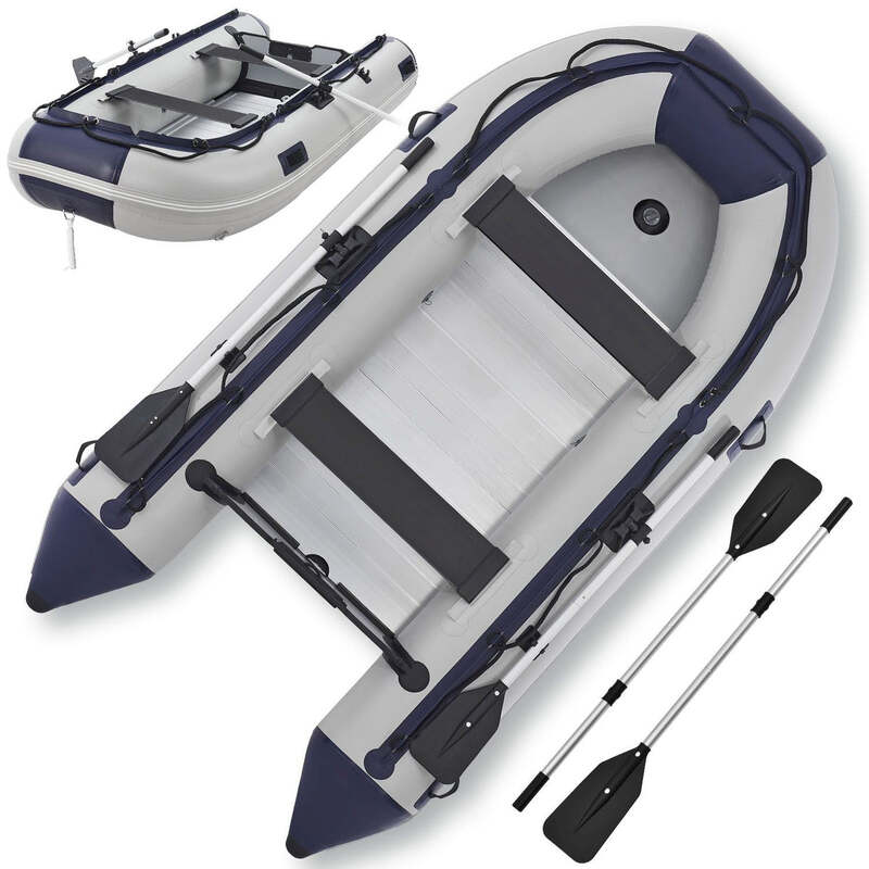 Schlauchboot 3,20 m Paddelboot für 4 Personen PVC Boot mit Paddeln und Luftpumpe - 4260565523284