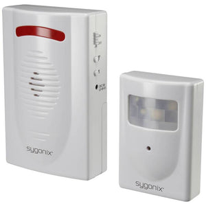 B-Ware Sygonix Durchgangsmelder Mini-Alarmanlage 120 dB PIR-Sensor LED Signalgeber 120m
