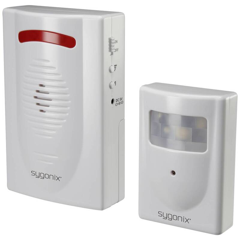 Sygonix Durchgangsmelder Mini-Alarmanlage 120 dB PIR-Sensor LED Signalgeber 120m - 4064161206035