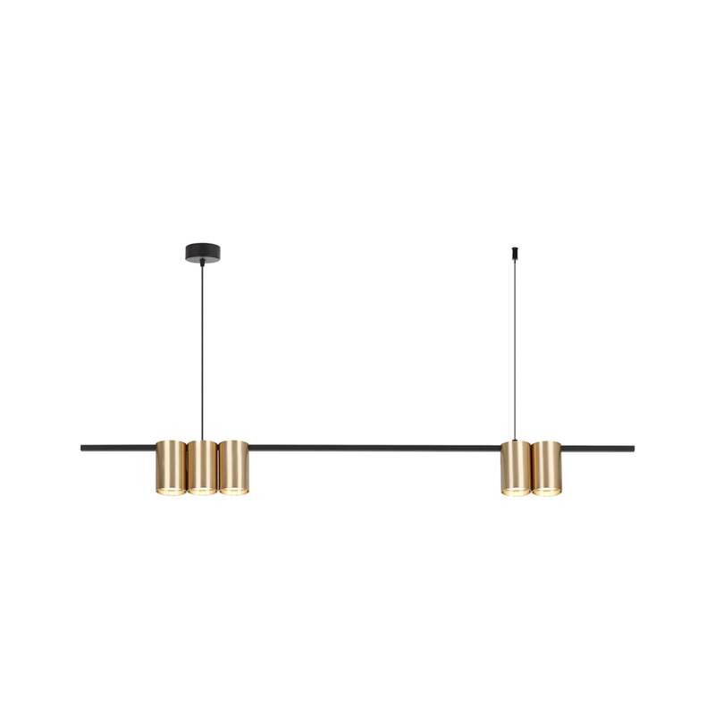 Eco-Light Hängelampe Genesis Hängeleuchte Alu schwarz/gold Deckenlampe - 5902693803690