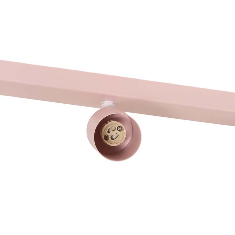 TK Lighting Deckenstrahler Livia LED Strahler dimmbar rosa 3-flg 52cm Metall - 5906135102341