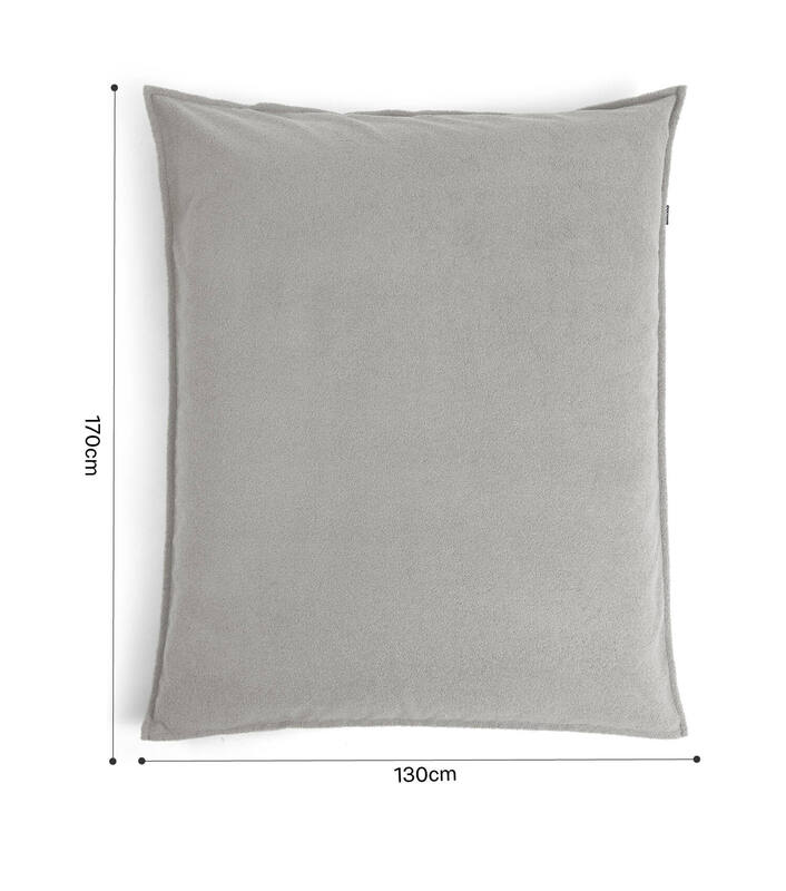 mokebo Sitzsackhülle Bezug Hülle Bouclé Teddy Cover grau für Sitzkissen 170x130 - 4262436126181