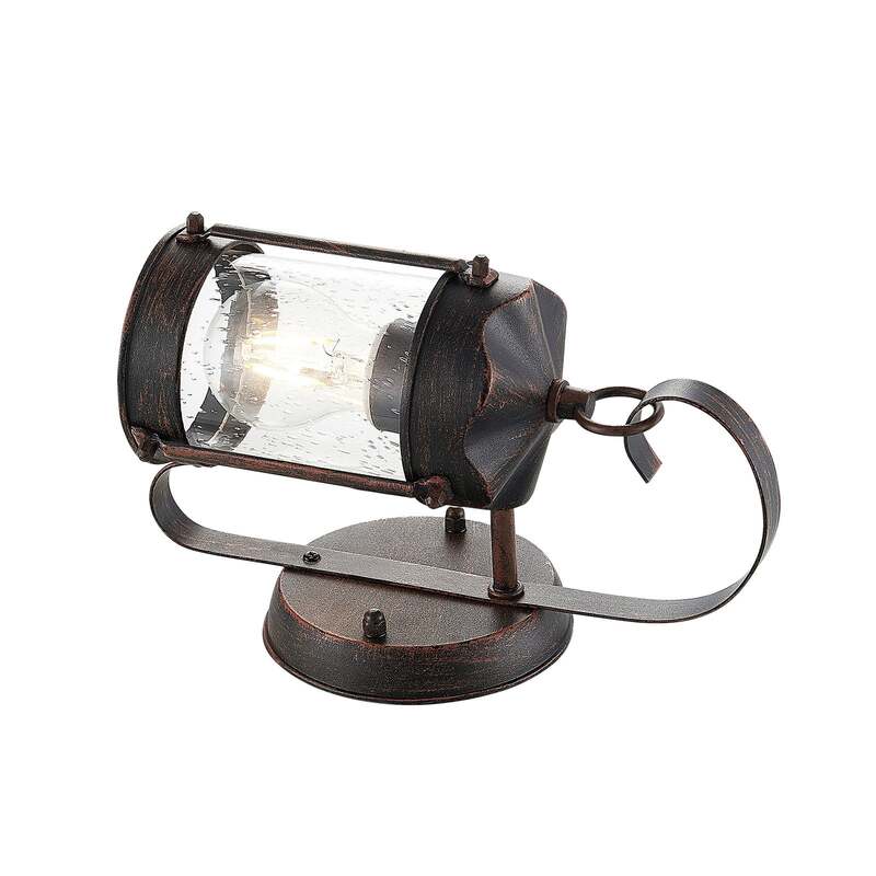 Lindby Außenwandleuchte Farly LED Gartenlampe Wandleuchte rostbraun Alu 17cm - 4251096573732