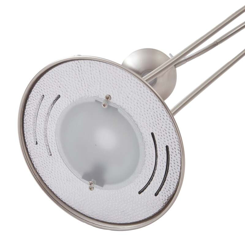Lindby LED Stehleuchte Josefin dimmbar Leselicht Lampe nickel satiniert 180cm - 4251096532388