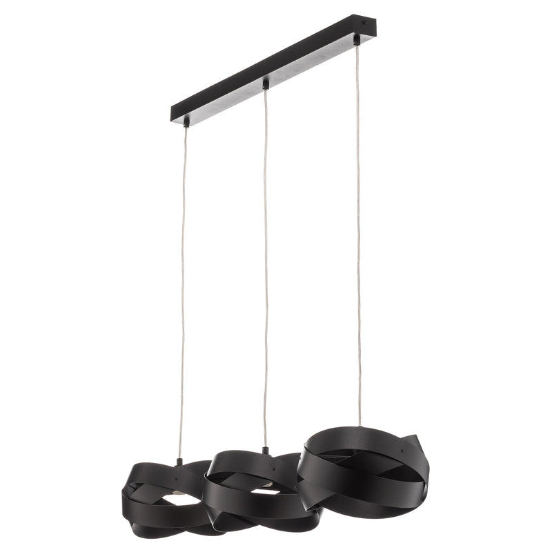 Hängeleuchte Tornado LED Pendelleuchte dimmbar 3-flammig schwarz 95x26cm - 5905563001868