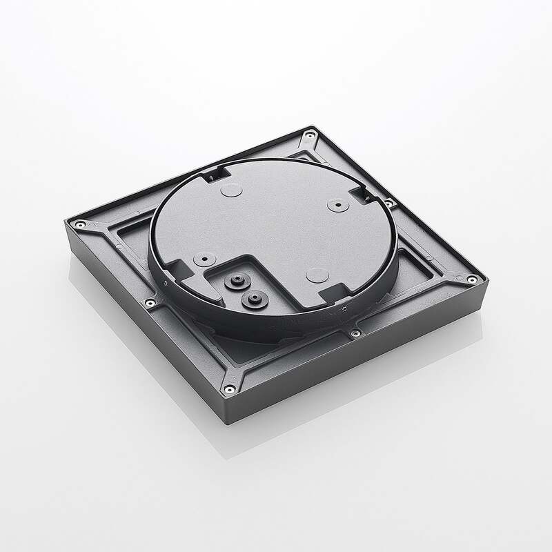 Lucande Deckenleuchte Außenlampe LED Birta dunkelgrau Aluminiumdruckguss IP54 - 4251096556087