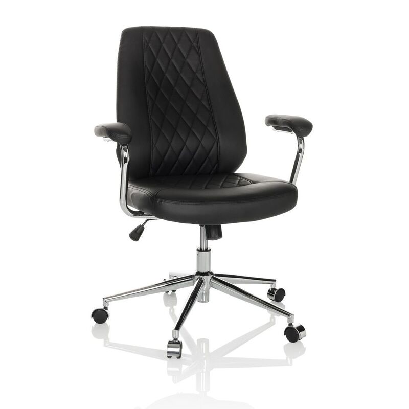 hjh OFFICE Drehstuhl Bürostuhl THEO I Kunstleder schwarz Chefsessel - 4064323035831