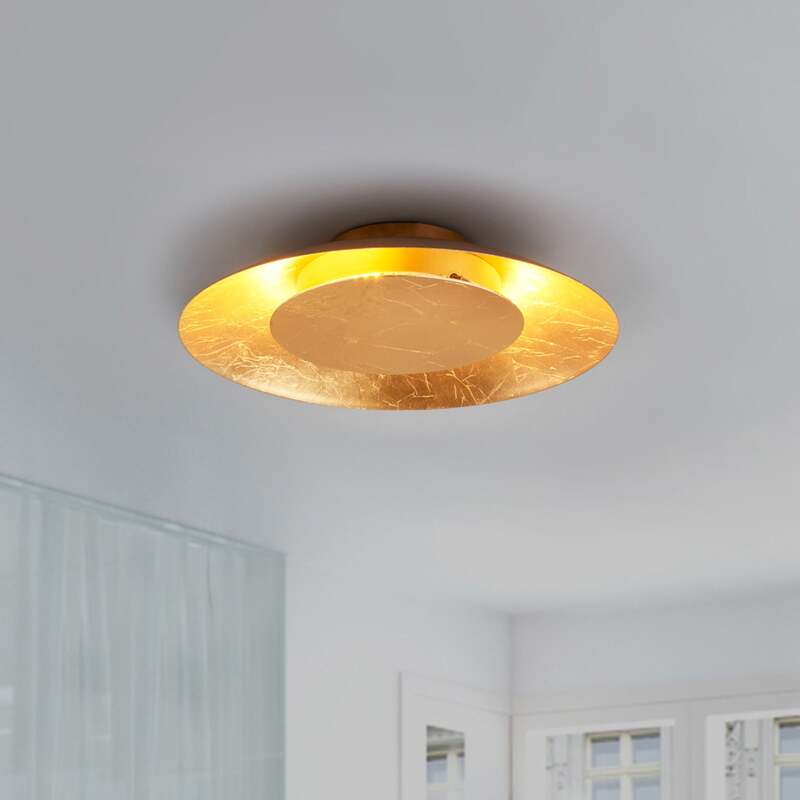 Lindby Deckenleuchte Keti LED Lampe gold rund Metall Ø35cm warmweiß 3000K - 4251096511864