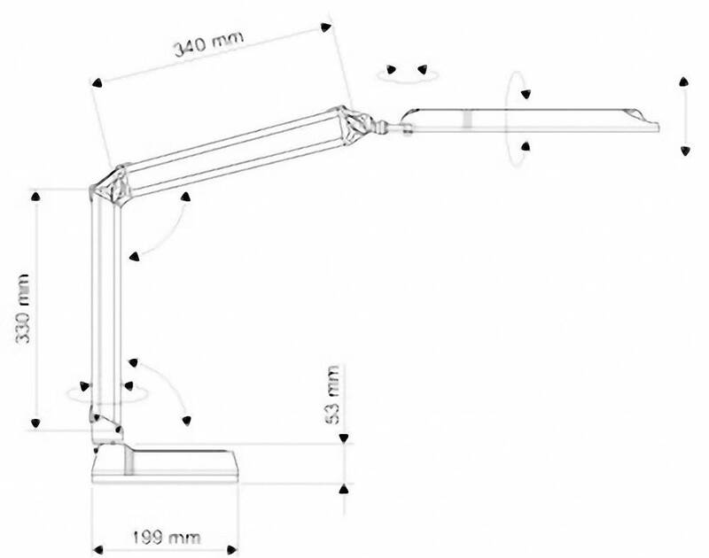 Maul Atlantic 8203690 LED-Schreibtischleuchte 9 W 230 V Tageslicht-Weiß Schwarz - 4002390055352