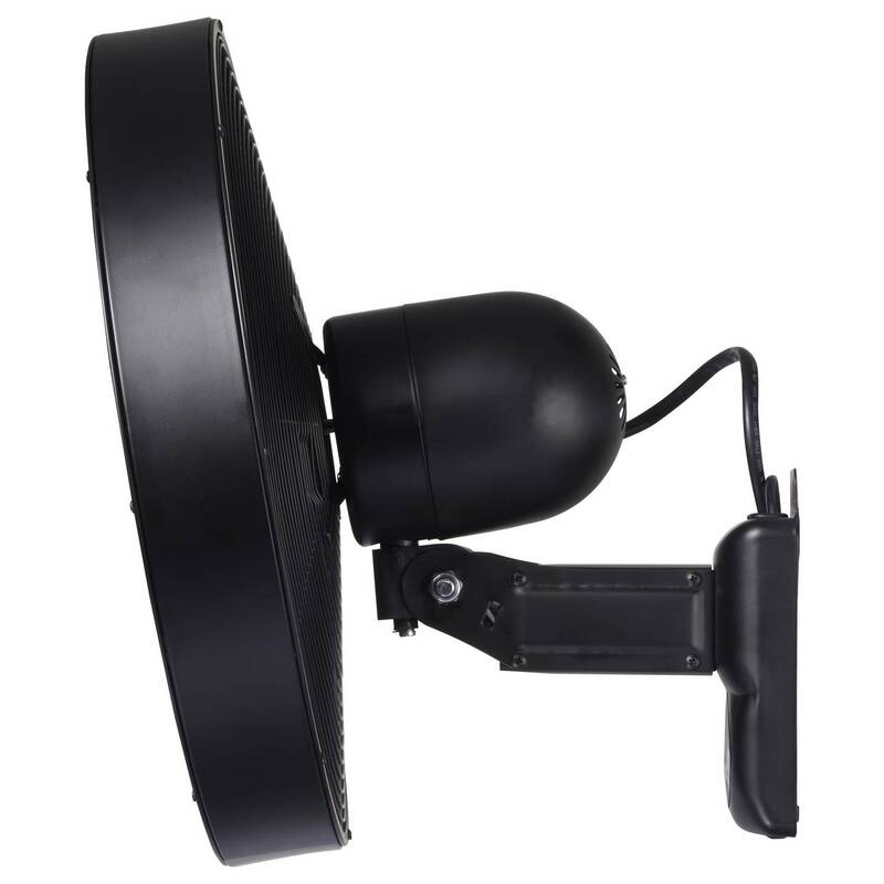 Sygonix Wandventilator Oszillierend 50W Fernbedienung 45cm schwarz 3 Stufen - 4064161389394