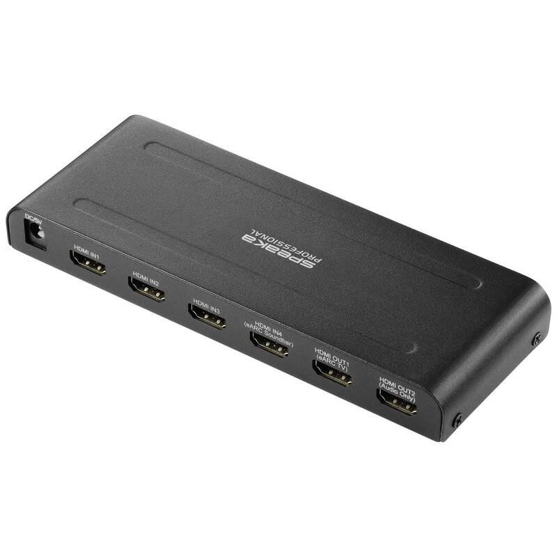 SpeaKa Professional SP-HDA-550 4 Port HDMI-Switch HDMI-Umschalter - 4064161220185