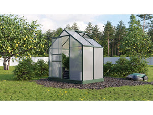 B-Ware Vitavia Gewächshaus Planet 2500 Schwarz Garten Gewächshaus 2,5m² Fundamentrahmen