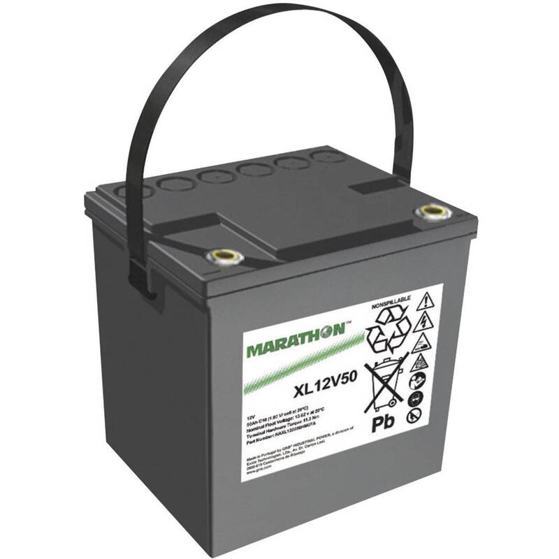 GNB Marathon Blei Vlies Akku XL12V50 Bleiakku Wartungsfrei 220x219x172 mm M6 12V - 2050001755018