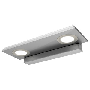 B-Ware Evotec Wandleuchte LED-Wandlampe Pano Edelstahl Grau Leuchte Lampe 2-flg