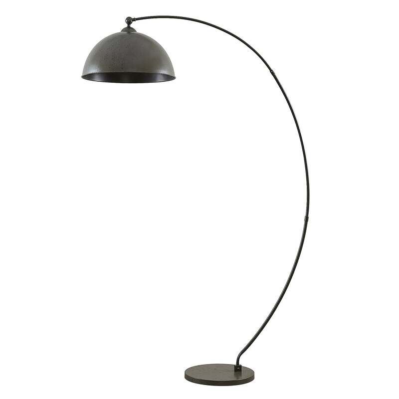 Lindby Jonera Bogenstehlampe Lampe Leuchte Stehlampe Stehleuchte dunkelgrau E27 - 4251911749793