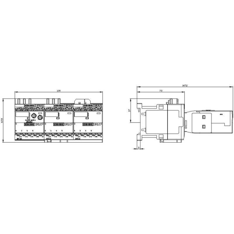 Siemens 3RA2415-8XF31-1BB4 Stern-Dreieck-Kombi Schütz S00 3polig 3 Schließer - 4011209838123