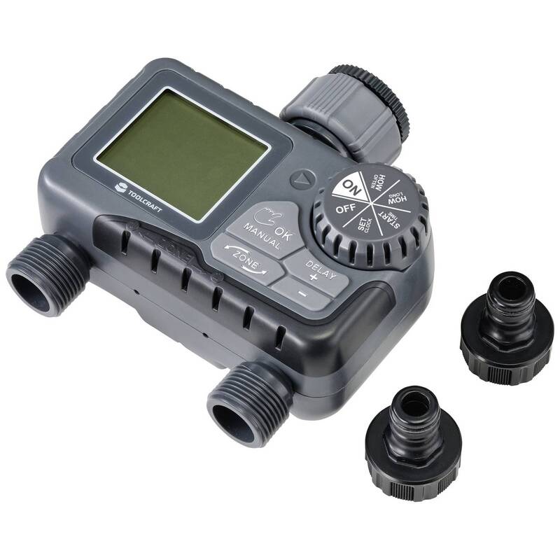 Toolcraft Bewässerungssteuerung Duo Gartenbewässerung digital 1-239min IPX4 - 4064161188058