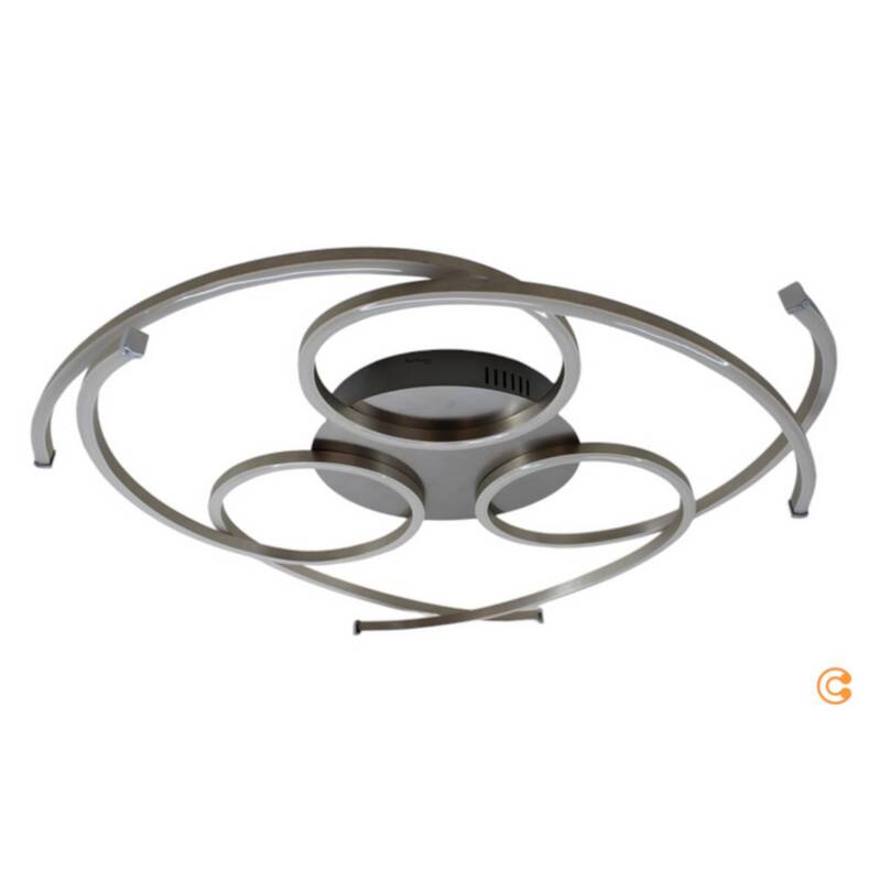 Paul Neuhaus Deckenleuchte Lampe LED dimmbar alu warmweiß Wandschalter Wohnzimme - 4012248349496