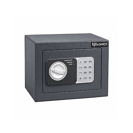 hjh OFFICE Tresor Safe Compact Mini Elektronischer Safe mit PIN-Code anthrazit - 4064323131229