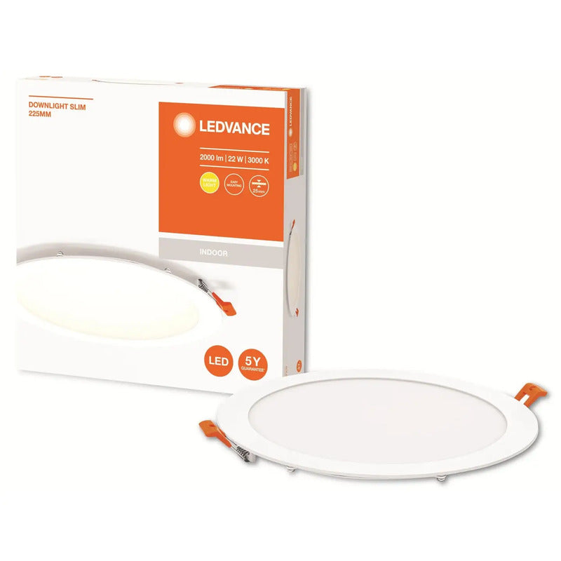 LEDVANCE Einbauleuchte Downlight LED 22W warmweiß Ø225mm IP20 für Innenräume - 4058075573093
