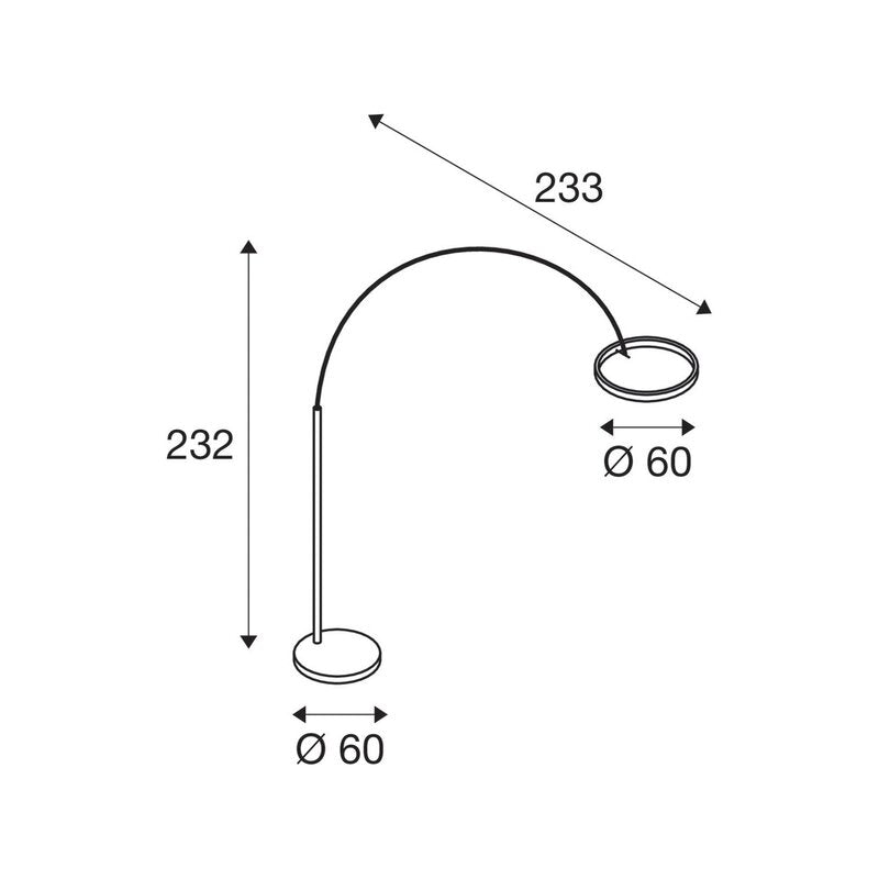 SLV Stehlampe Standlampe LED Leuchte Bow One schwarz SIEHE TEXT/FOTO - 4024163265546