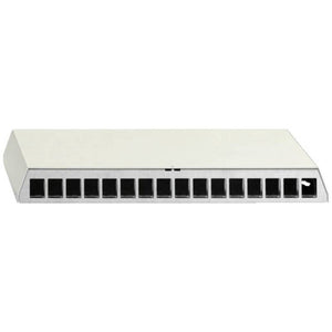 B-Ware Rutenbeck Patch-Panel CAT 6 unbestückt 16 Port LSA RJ45 perlweiß 312x37.3mm